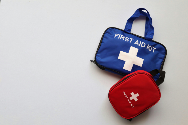First Aid kits on a blank white background